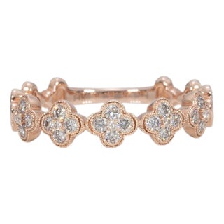 Natural Earth-Mined Diamond Band in Solid 14k Gold | Classic Fine Jewelry For Sale