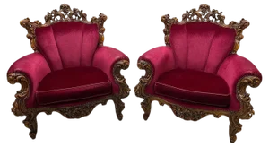 Set of Italian Baroque Style Armchairs, 1970s
