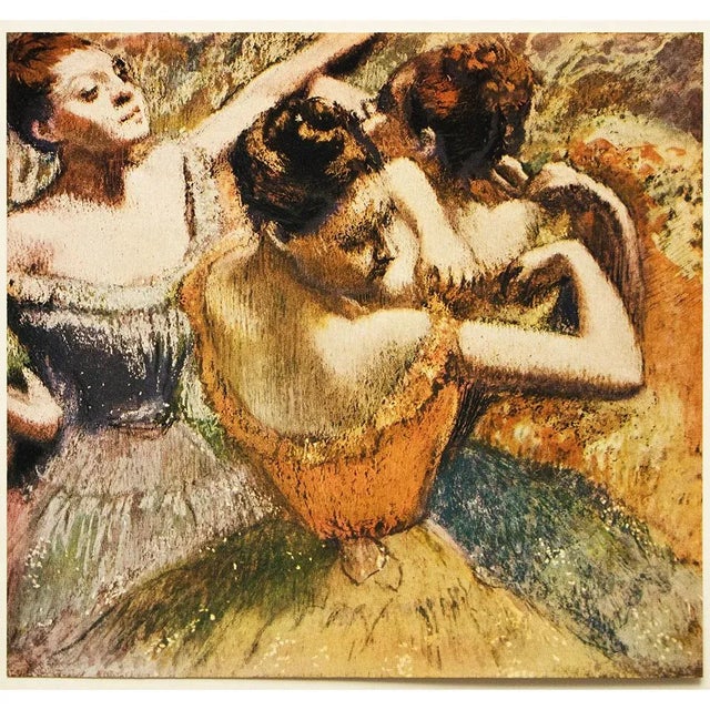 Tangerine 1950s After Edgar Degas "Dancers", First Edition Full-Color Vintage Print For Sale - Image 8 of 8