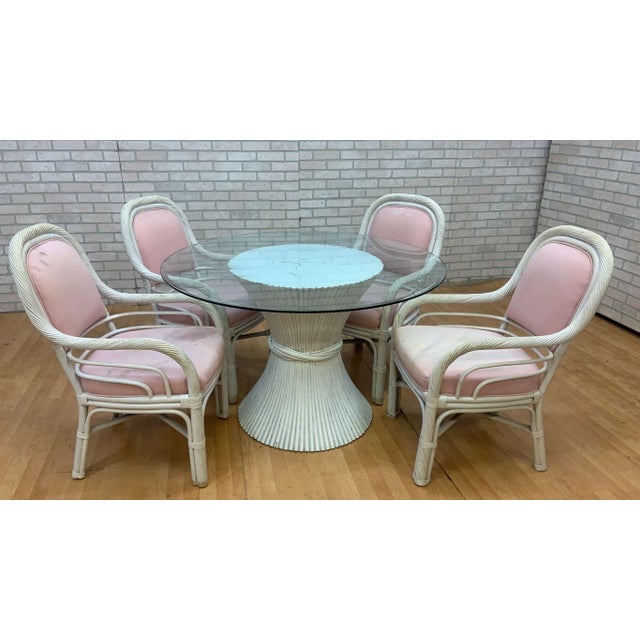 Mid Century Modern McGuire Cane Indoor/Outdoor - 6 Piece Dining Set For Sale - Image 11 of 13