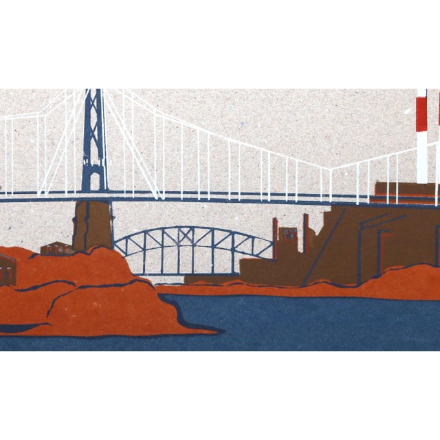 Queensborough Bridge Allan Simpson Year: circa 1996 Size: 19.5 in. x 25.5 in. Screenprint on recycled paper Screenprint...