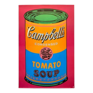 Andy Warhol Foundation Vintage 1993 Lithograph Print Pop Art Poster " Campbell's Tomato Soup Can " 1968