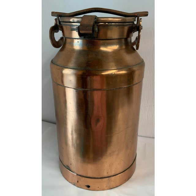 Early 20th Century Vintage French Copper Milk Can Umbrella Stand For Sale - Image 5 of 11
