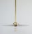 Mid 20th Century Industrial Flat Disc Milk Glass Brass Pole Pendant Light For Sale - Image 11 of 14