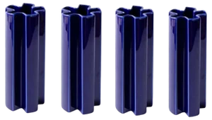 Medium Blue Ceramic Kyo Star Vases by Mazo Design, Set of 4