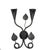 2020s Hand-Forged Wrought Iron Double Wall Sconce Body (Botanical Twin Lily Motif) Artistic Fixture For Sale - Image 5 of 5