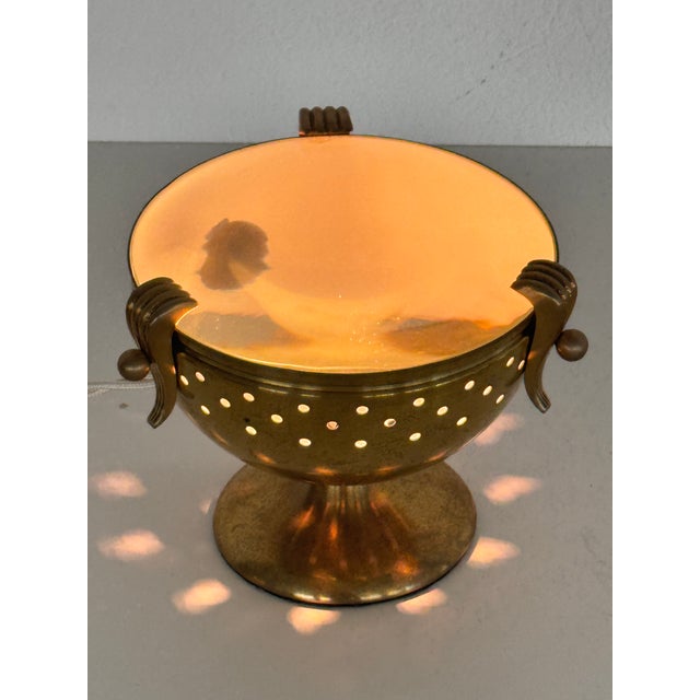 Vintage Italian Brass and Glass Table Lamp from Fontana Arte, 1950s For Sale - Image 11 of 18