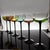 Black Set of Six Black Stem Colored Cocktail Glasses, Circa 1980s For Sale - Image 8 of 12