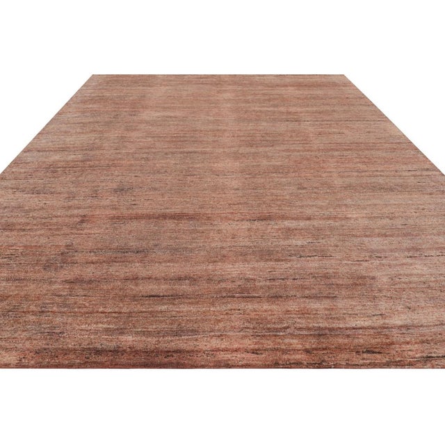 2010s Rug & Kilim’s Modern Textural Rug With Peach Pink and Beige Tones and Striae For Sale - Image 5 of 8