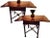 1960s Pair of Mahogany X-Stretcher Drop-Leaf Tables by Southhampton Usa For Sale - Image 4 of 7