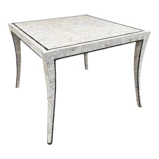 Vintage Tessellated Stone Game Table With Splayed Legs For Sale