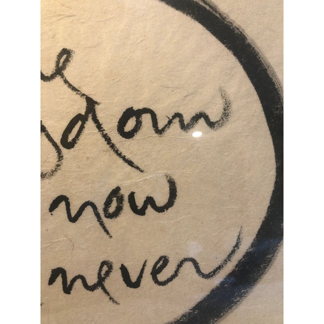 Original Thich Nhat Hanh Buddhism Calligraphy, Framed For Sale In Los Angeles - Image 6 of 9