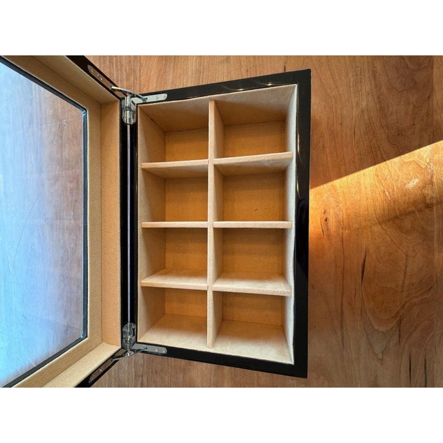 Burl Wood Watch Display Case Box- 8 slots For Sale - Image 12 of 14