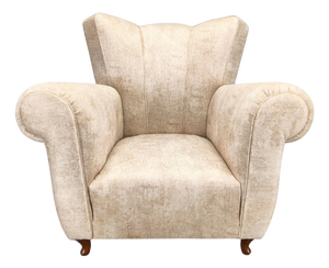 Mid-Century Italian Velvet Lounge Armchair, 1950s