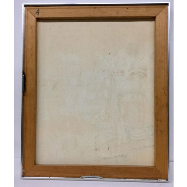 1950s Vintage Italian Seaside Oil Painting For Sale - Image 11 of 13