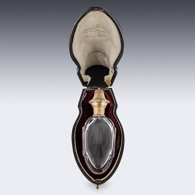 Late 19th Century 19th Century French 18k Gold Mounted Scent Perfume Bottle, 1890s For Sale - Image 5 of 16