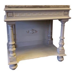 Late 19th Century Neoclassical Wooden Painted Console Table For Sale