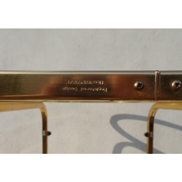 Vintage Gilded Aluminium Kaymet Bar Cart Trolley, 1970s For Sale - Image 10 of 13