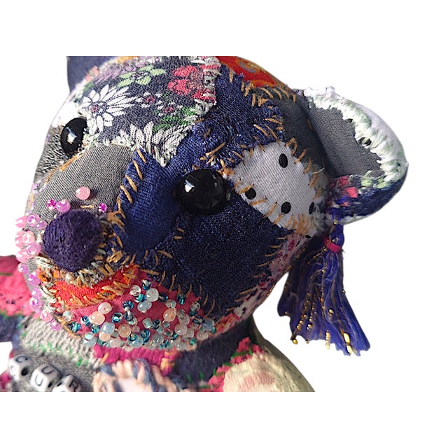 Cura Art Teddy in Textile from Noir Catharsis, 2025 For Sale - Image 4 of 10