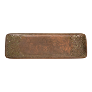 Tiffany Studios New York Zodiac Pattern Bronze Pen Tray