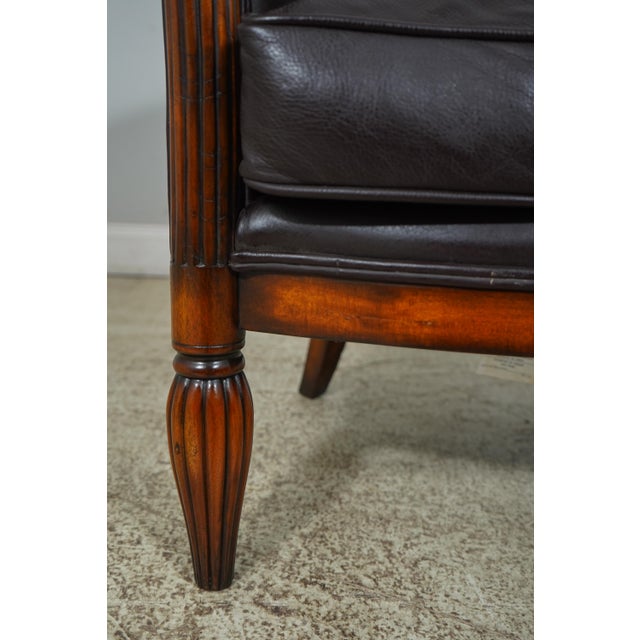 Pair of Theodore Alexander Leather Club Chairs Chairish