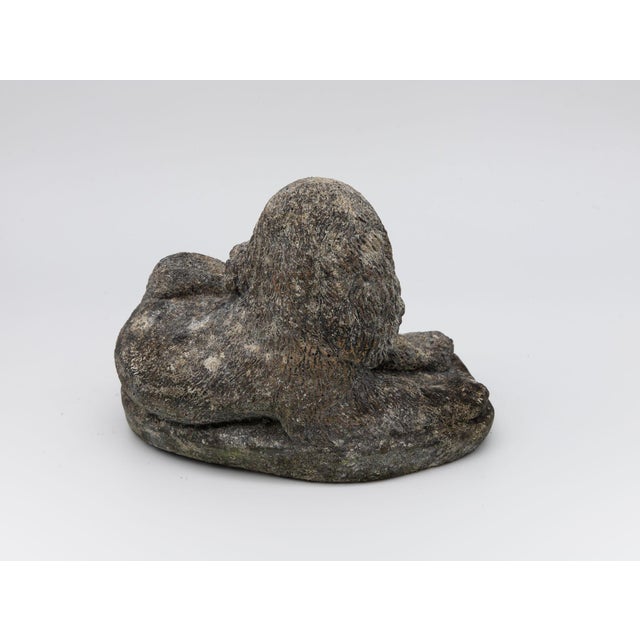Reconstituted Stone Dog Spaniel Garden Ornament, England 20th Century For Sale - Image 4 of 8