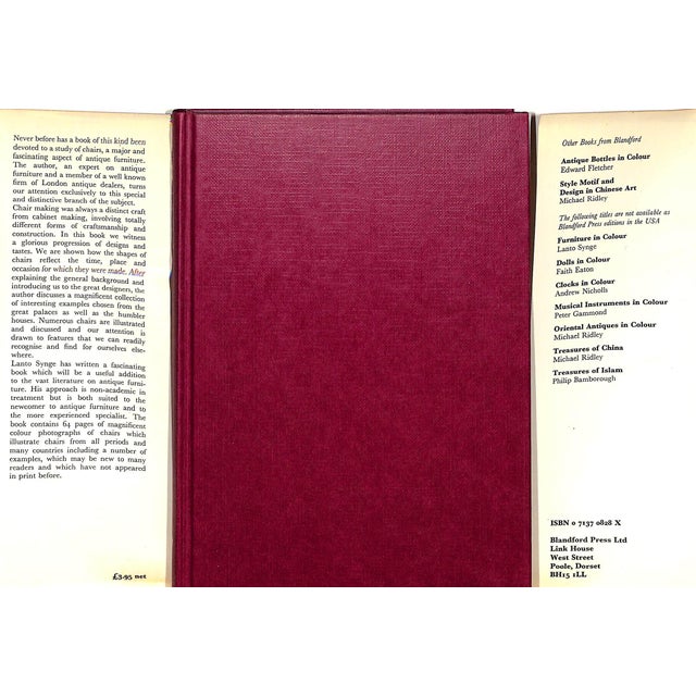 Traditional "Chairs in Colour" Book 1978 Synge, Lanto For Sale - Image 3 of 9