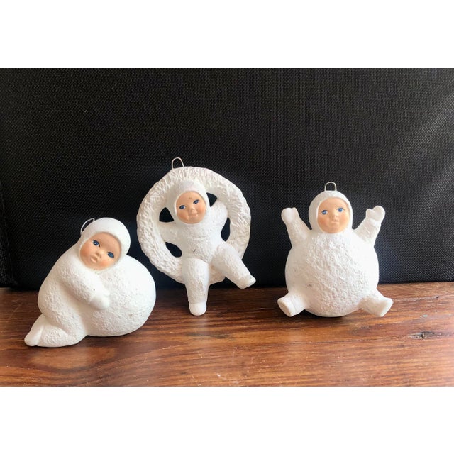 Christmas Winter Snowbabies Set of 3 Holiday Ornaments For Sale In Fayetteville, AR - Image 6 of 10