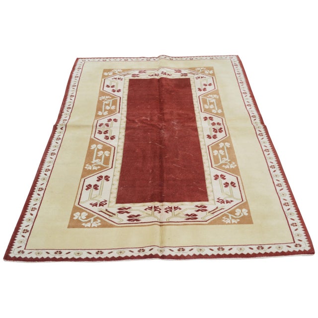 Vintage Turkish Anatolian Hand Knotted Wool Rug, 5'1X7'9