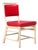 Vintage McGuire Red Upholstered Rattan Desk Chair For Sale