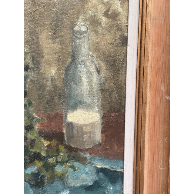 Lars Falk, Still Life with Glass Bottle, 1944, Oil on Panel, Framed For Sale - Image 12 of 18