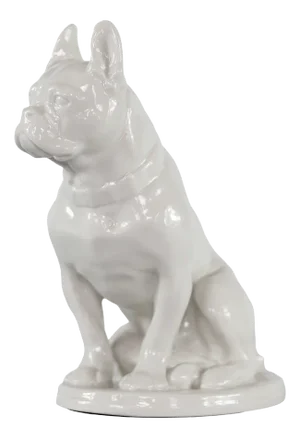 Vintage Porcelain Bulldog from Lomonosov Porcelain Factory