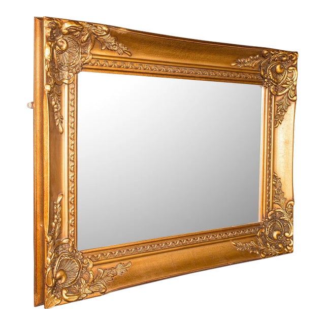 1970s Large Vintage Giltwood Decorative Mirror For Sale