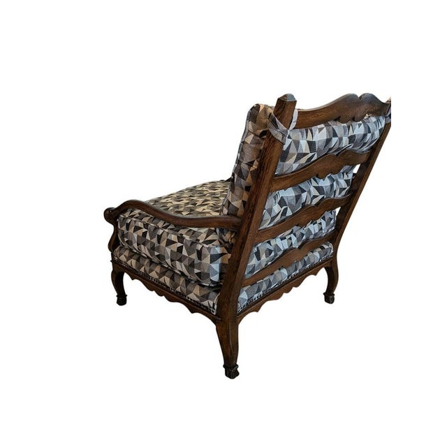 Vintage Marco Mfg. San Francisco Custom Lounge Chair & Ottoman For Sale - Image 4 of 6