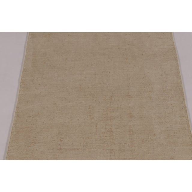 Rug & Kilim Rug & Kilim’s Modern Textural Extra-Long Runner Rug in Cream Tones For Sale - Image 4 of 8