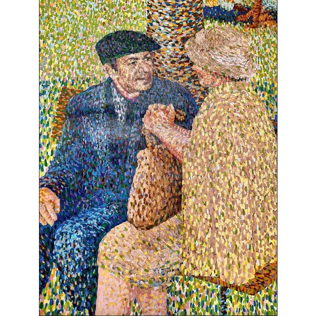 A Figurative Pointillist Painting After Georges Seurat’s “Sunday Afternoon…” by Brenda Joysmith For Sale - Image 12 of 15