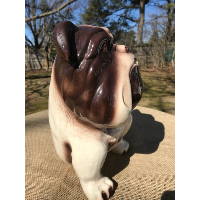 Brown 1960s Vintage Bulldog Ceramic Figurine For Sale - Image 8 of 13