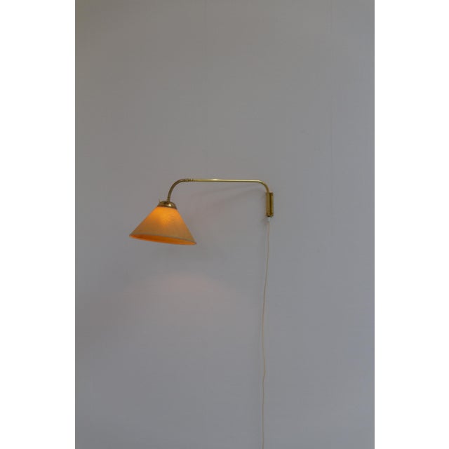 Swedish Swivel Arm Brass Wall Lamp by EAE, 1950s For Sale - Image 13 of 18