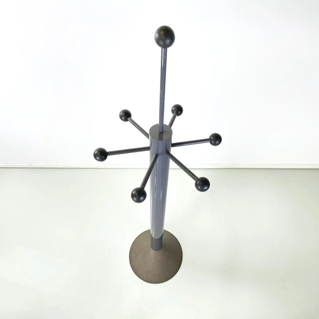 Italian modern coat stand mod. Velasca by alessandro mendini for elam uno, 1980s. Coat stand mod. Velasca with a round...