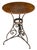 A completely Charming Antique French Outdoor Cafe Table. Made from Handforged Iron and Patina'd Metal. A nice size for...