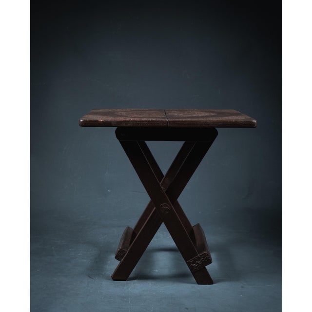Wood Vintage Ghana Folding Table, 2010s For Sale - Image 7 of 9