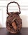 Large Antique Japanese Smoked Bamboo Basket Ikebana Mingei For Sale - Image 9 of 18