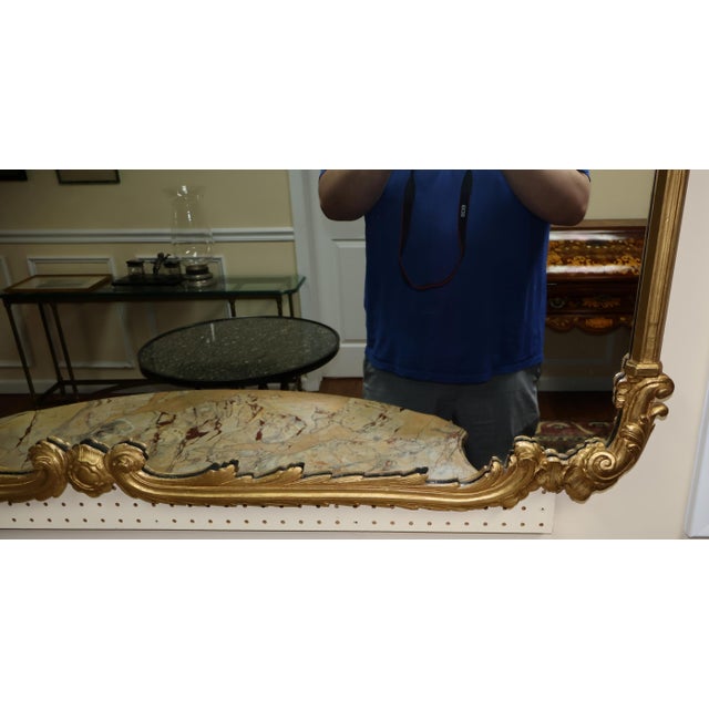 Labarge Excellent Quality French Style Gold Gilt Wood Mirror Attributed to LaBarge For Sale - Image 4 of 8
