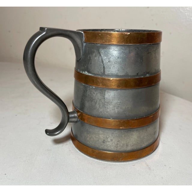 Antique 1800's Arts & Crafts Beer Stein Pewter Copper Award Trophy Reed & Barton For Sale - Image 11 of 11