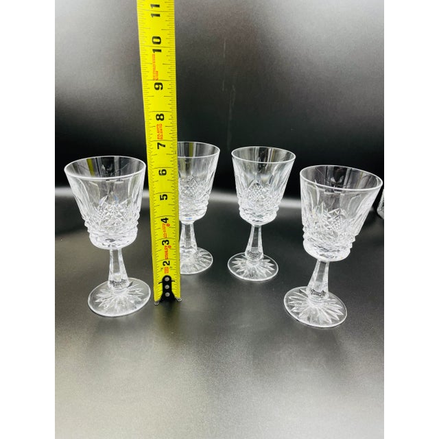 Glass Waterford Crystal Kenmare Cut Claret Wine Glasses - Set of 4 For Sale - Image 7 of 9