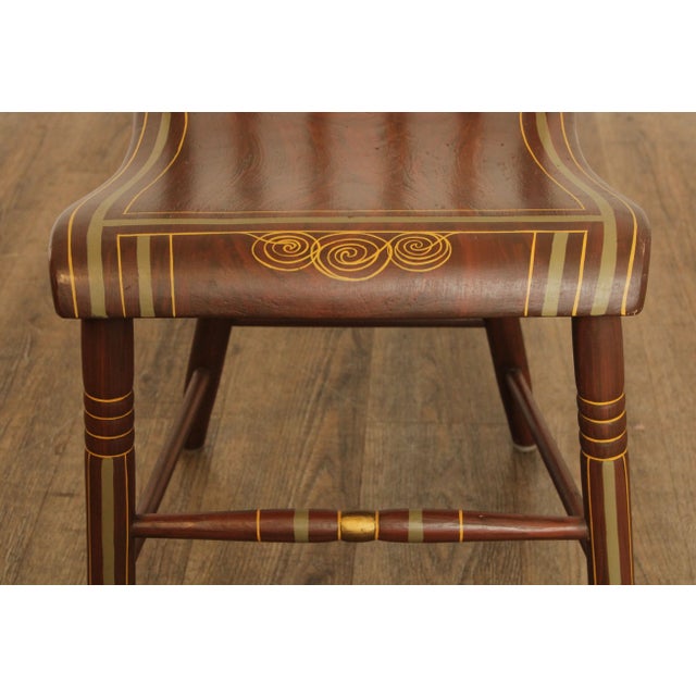 Wood Grain Painted Plank Seat Dining Chairs - Set of 8 For Sale - Image 7 of 13