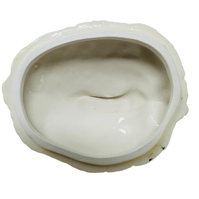 Yellow Vintage Vietri Hand-Painted Ceramic Lemon Dish - Made in Italy For Sale - Image 8 of 10