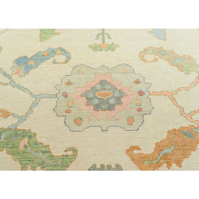 Turkish Oushak Rug 9'3" x 11'10" For Sale - Image 4 of 4