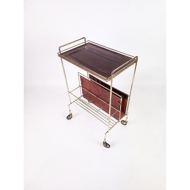 1970s Newspaper Stand with Table from Voss, 1960s For Sale - Image 5 of 9