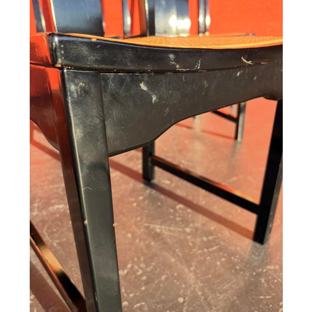 Italian Lacquered Cane Dining Chairs - 6 For Sale - Image 13 of 14